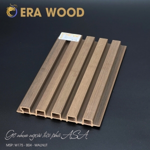 Gỗ nhựa ngoài trời phủ ASA màu walnut - ERAWOOD